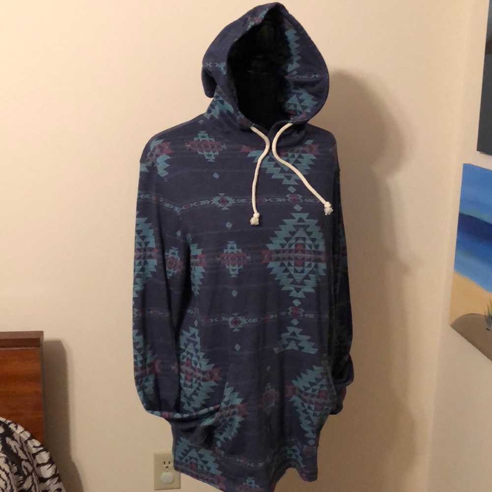 Aztec print pullover